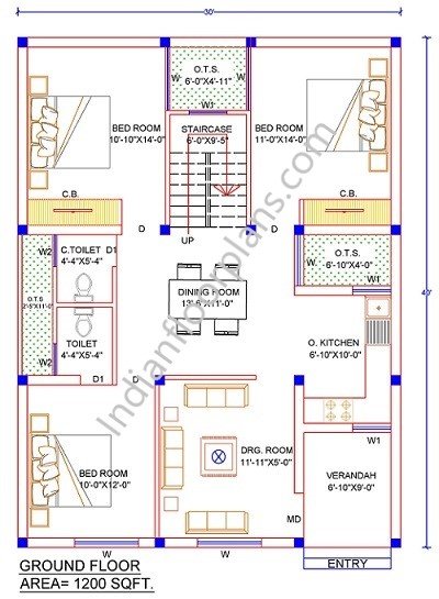 north-facing-house-vastu-plan-30x40-indian-floor-plans