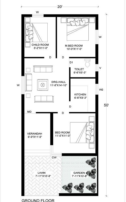 5bhk Affordable House Plan