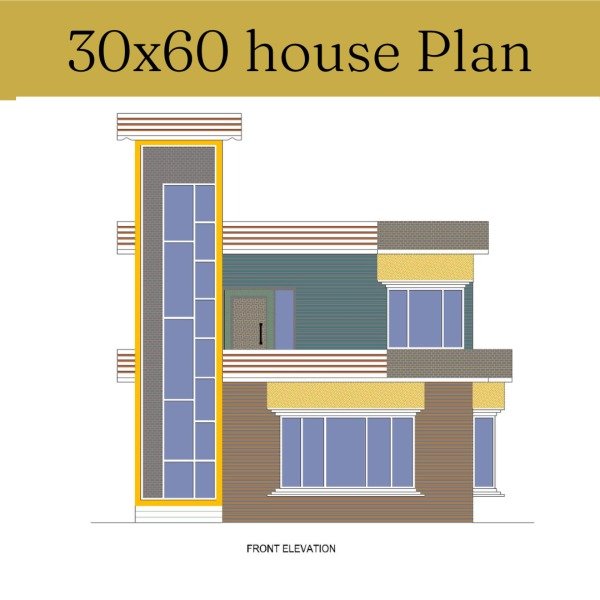 30x60 House Plans -Elevation