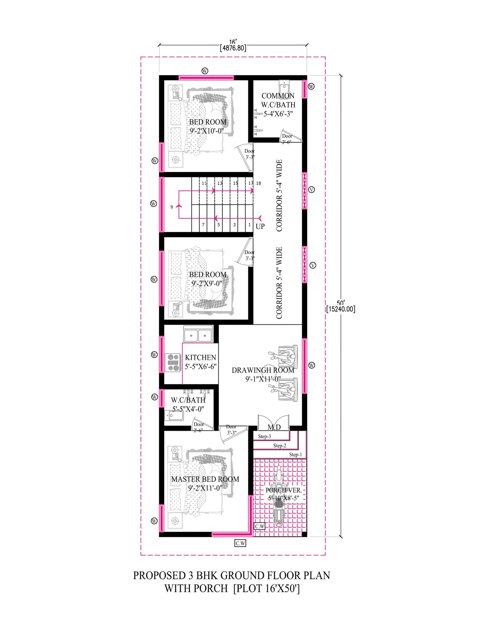 16x50 House Plans in India: Affordable and Stylish Options - Indian ...